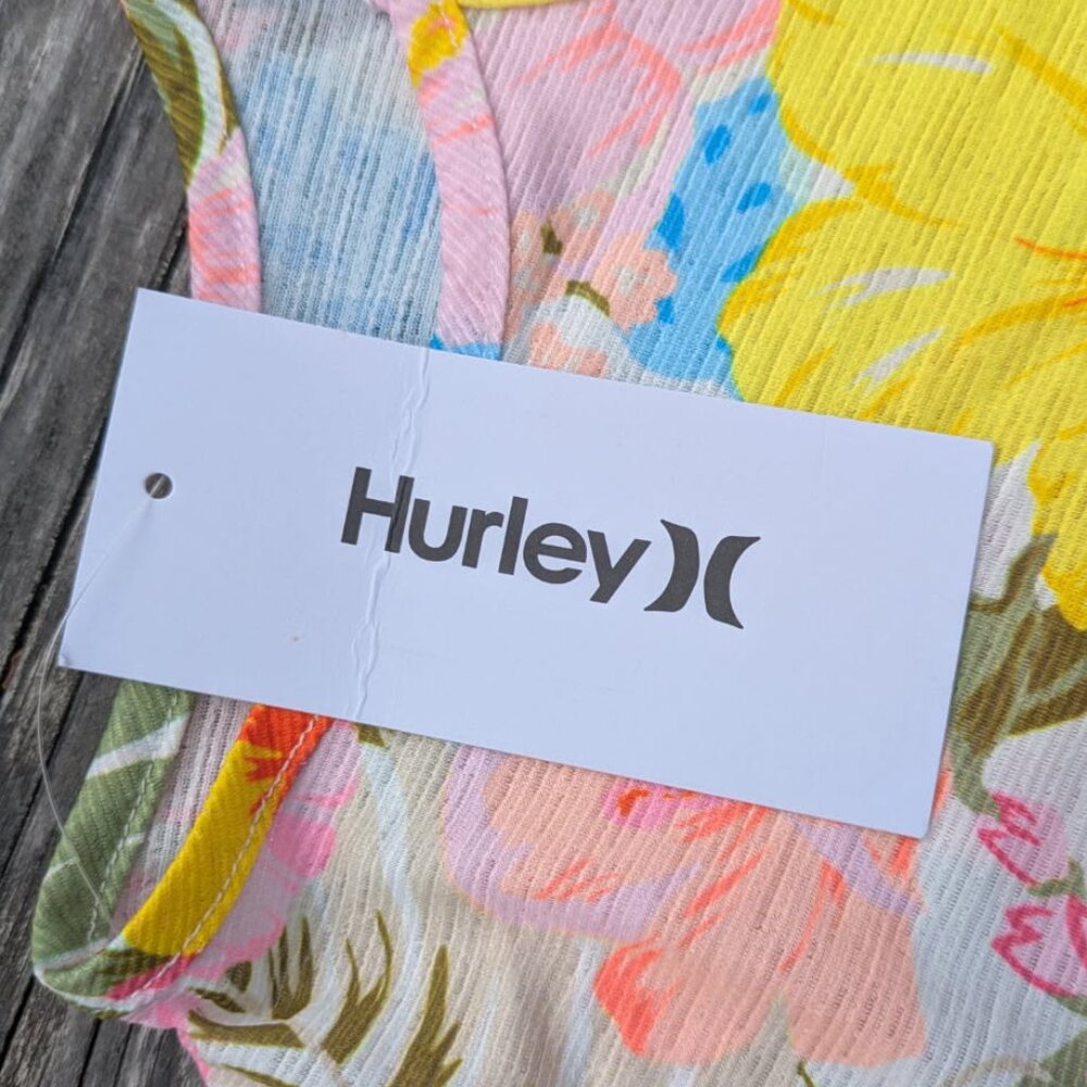 Hurley Swing Crop Tank Floral Sunset District NWT - Picture 6 of 11